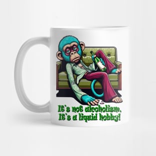 Retro 70s drunk Chillout - Drunk Monkey Humor Vintage Sofa Art Mug